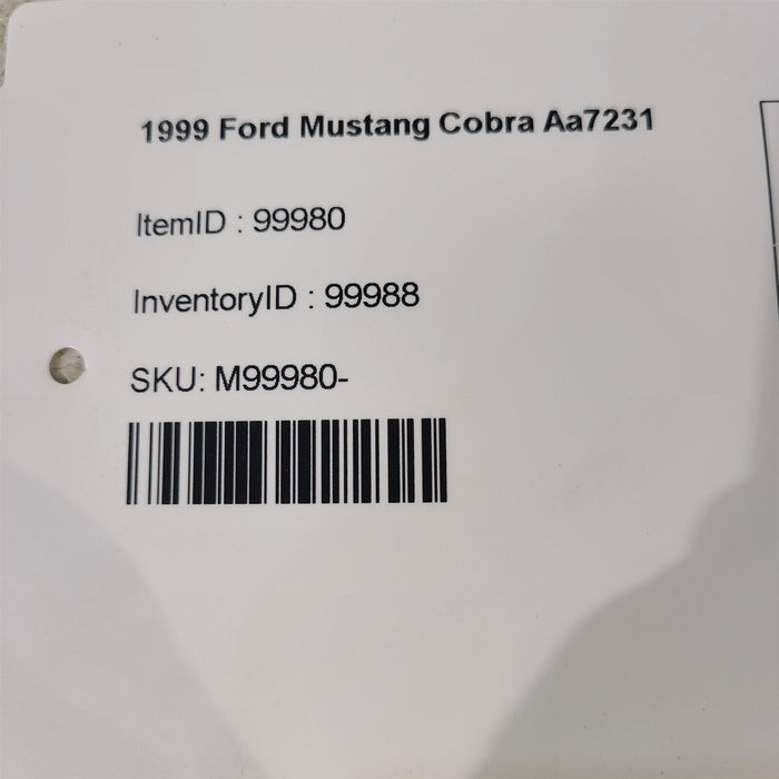 99-04 Mustang Fender Bolts Hardware Spacers Aa7231