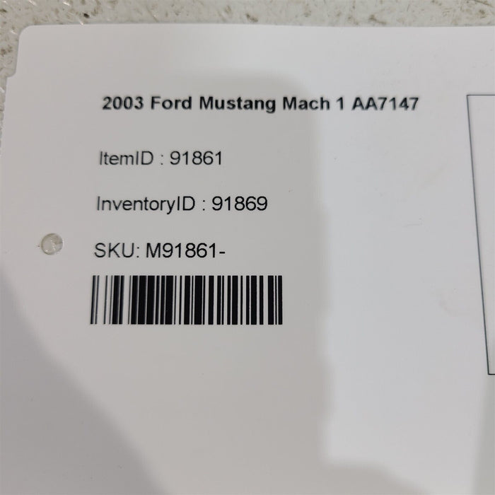 99-04 Ford Mustang Gt Rack & Pinion Bushing Bushing Set Aa7147
