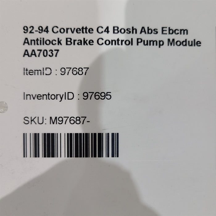 92-94 Corvette C4 Bosh Abs Ebcm Antilock Brake Control Pump Module AA7037