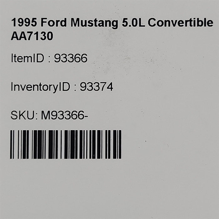 94-98 Mustang Convertible A Pillar Trim A-Pillar Exterior Trim Rh Lh Aa7130