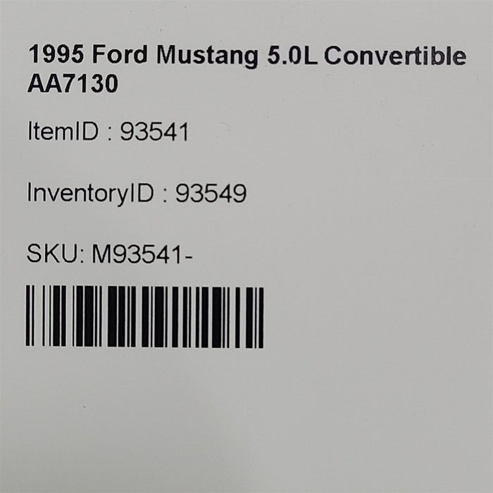 94-95 Mustang Gt Billet Aluminum Trim Battery Distribution Cover Cap Aa7130