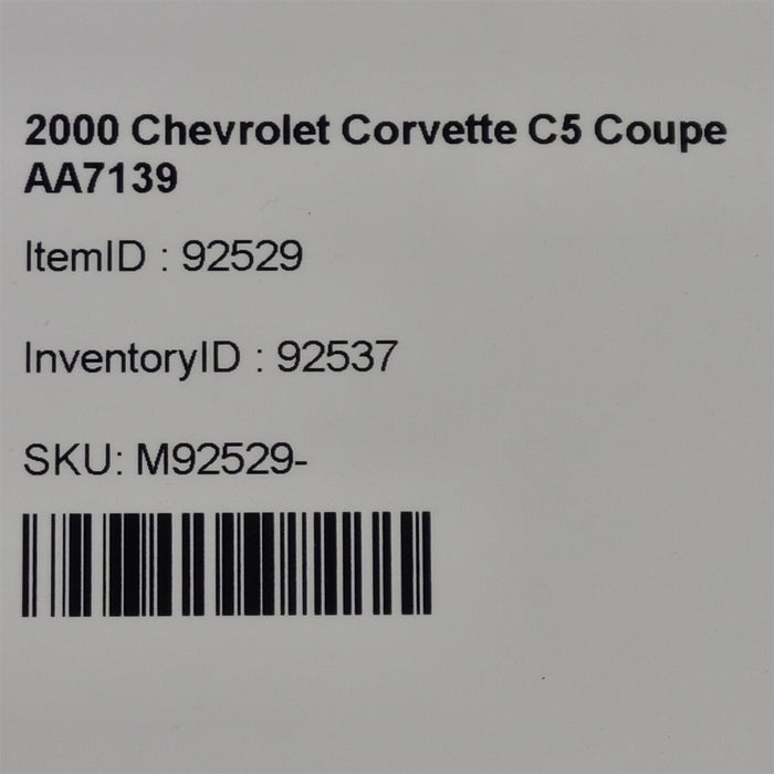 97-04 Corvette C5 Driver Taillight Taillamp Lh Aa7139