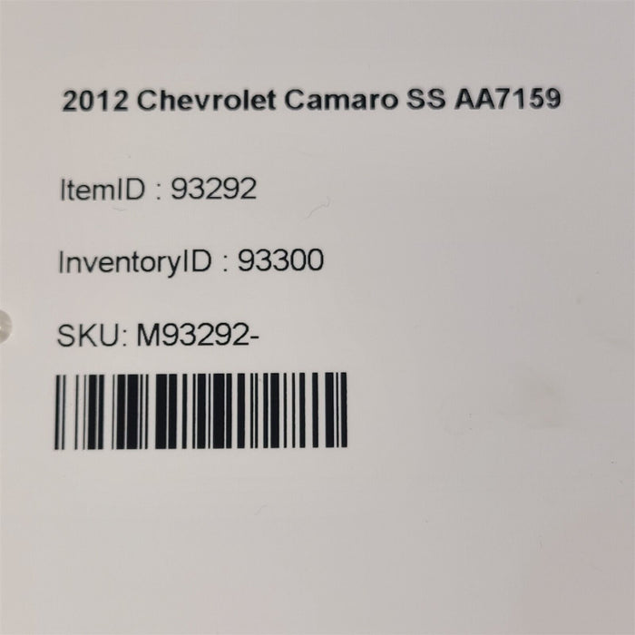 2012 Camaro Ss Power Steering Return Line Hose Rack Pinion 6.2L Aa7159