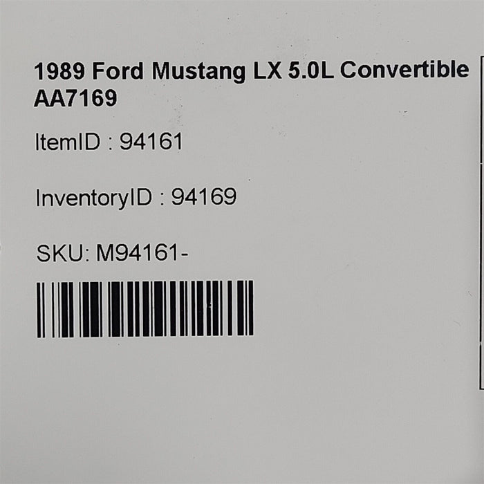 89-93 Mustang Air Intake Inlet Tube 5.0L Mass Air Aa7169