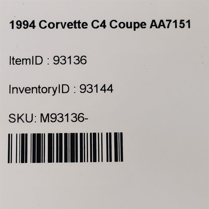93-96 Corvette C4 Keyless Entry Module Pke Aa7151