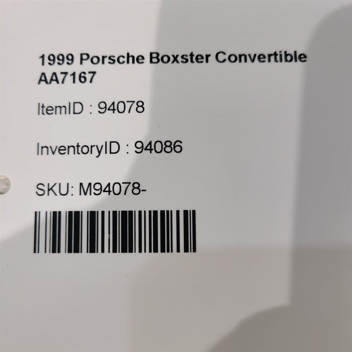 97-02 Porsche Boxster 986 Air Intake Side Scoop Quarter Panel Passenger Aa7167