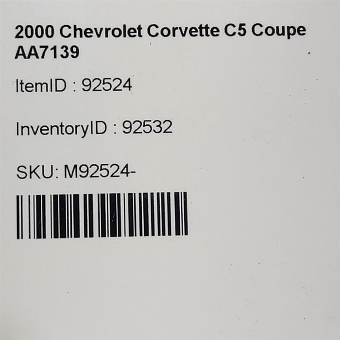 01-04 Corvette C5 Coolant Overflow Bottle Tank Reservoir Aa7139