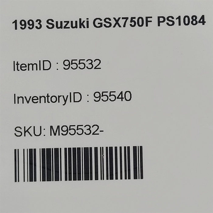 1993 Suzuki GSX750F Katana Rear Brake Master Cylinder & Reservoir PS1084