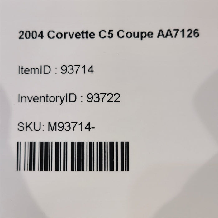 97-04 Corvette C5 Cabin Interior Temperature Sensor Temp Oem Holder Aa7126
