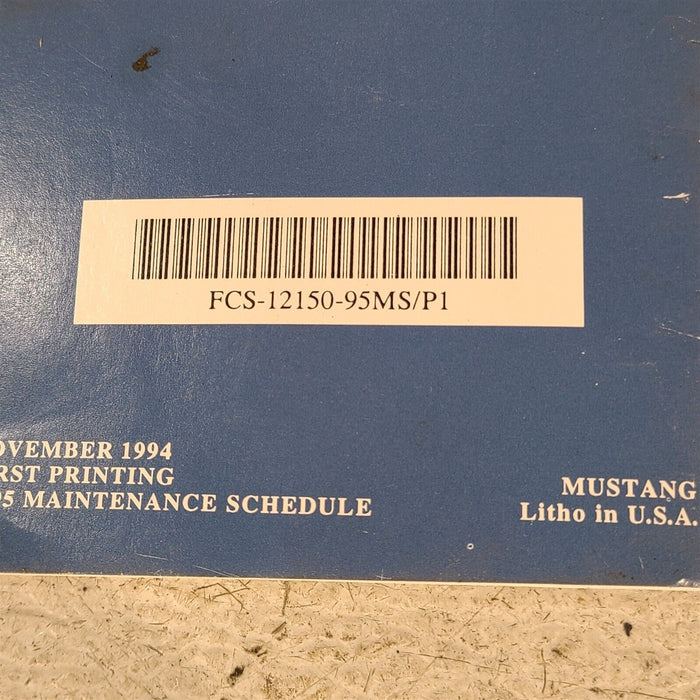 1995 Mustang Gt Owners Manual Booklets Book Aa7239