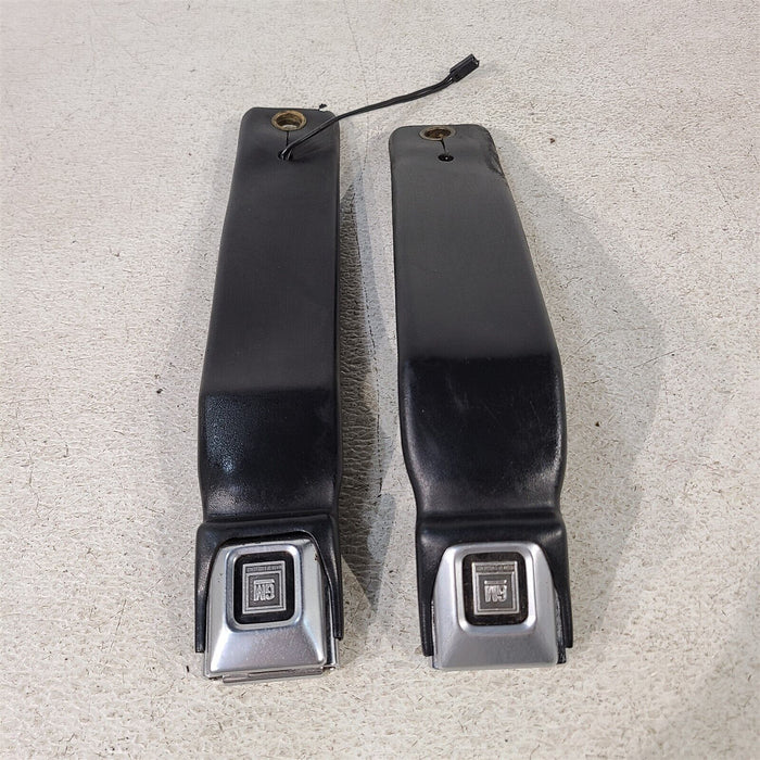 84-94 Corvette C4 Seat Belt Buckle Set Pair Buckles Black Aa7158