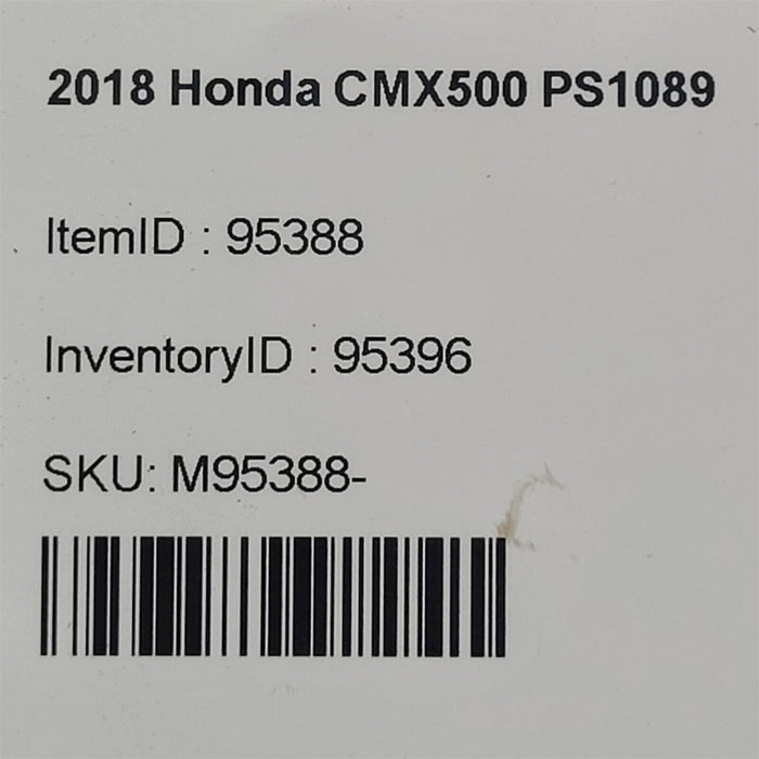 2018 Honda CMX500 Rear Under Tail Fender Assembly PS1089