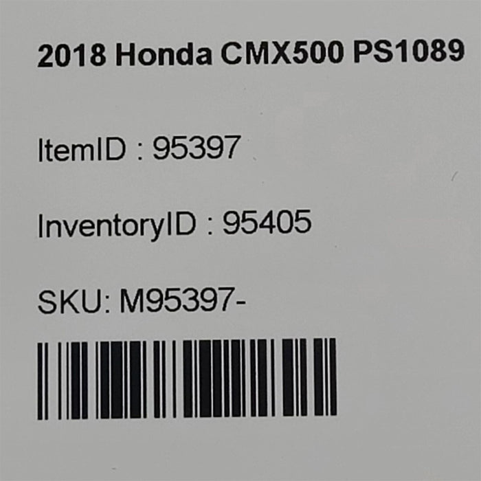 2018 Honda CMX500 Rear Axle With Adjusters Bolt PS1089