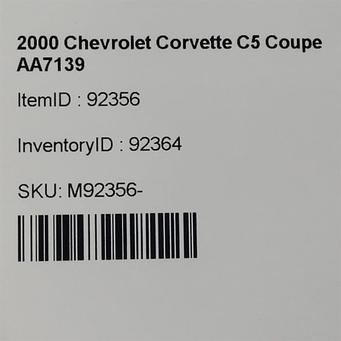 99-04 Corvette C5 Front Engine Suspension Cradle Sub Frame Oem Aa7139