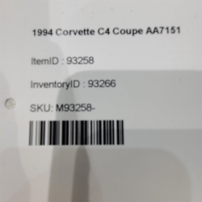 94-96 Corvette C4 Coupe Sill Kick Panel Cover Trim Set Pair Aa7151