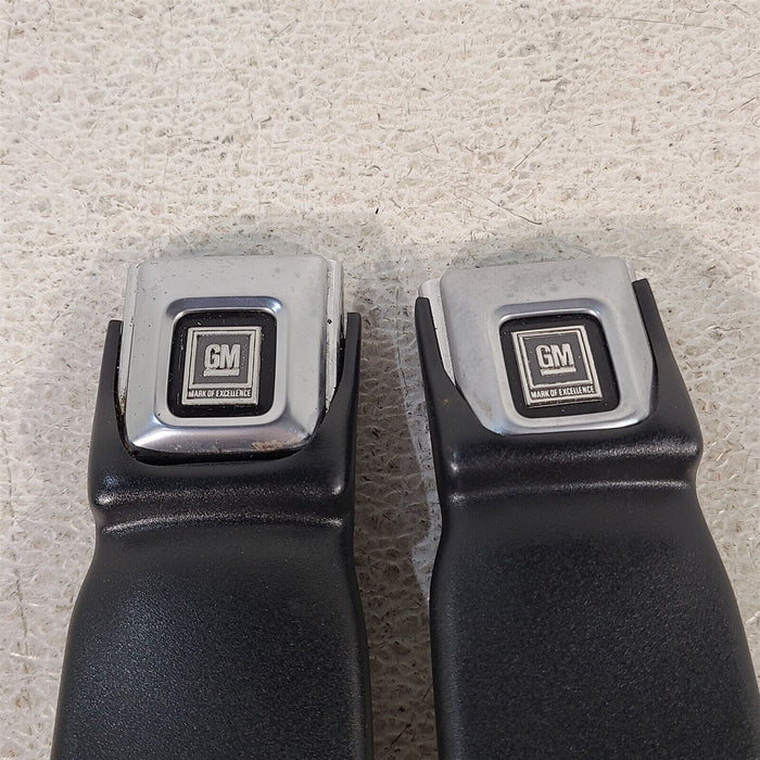 84-94 Corvette C4 Seat Belt Buckle Set Pair Buckles Black Aa7197