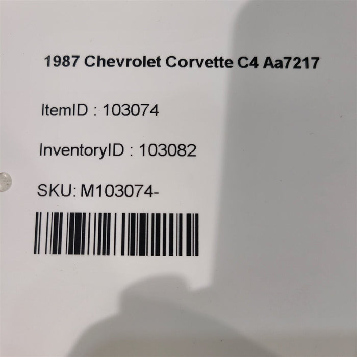 84-89 Corvette C4 Lower Air Dam Lower Deflector Bumper Panel Aa7217