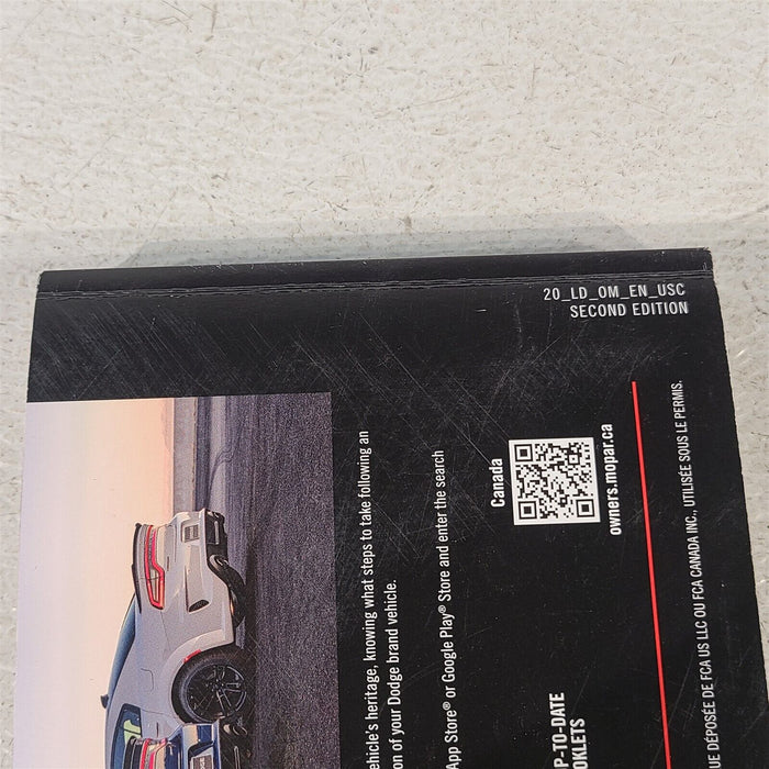 2020 Dodge Charger Srt8 Scat Pack Owners Manual Booklets Pouch Aa7189