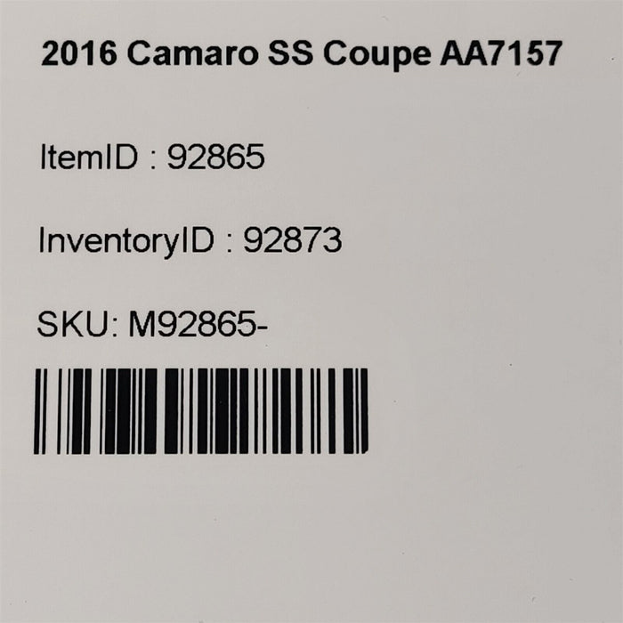 16-18 Camaro Ss Automatic Floor Shifter Aa7157