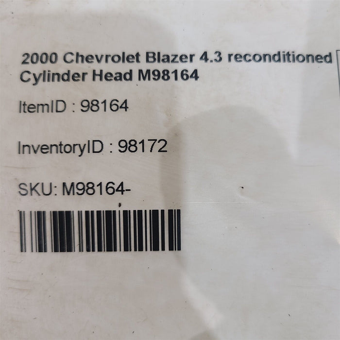 00-05 Chevrolet Blazer 4.3 Cylinder Head set M98164