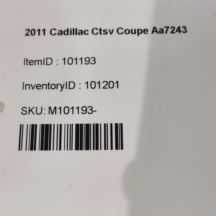 2011 Cadillac Cts-V Coupe Yaw Sensor 20866679 Aa7243