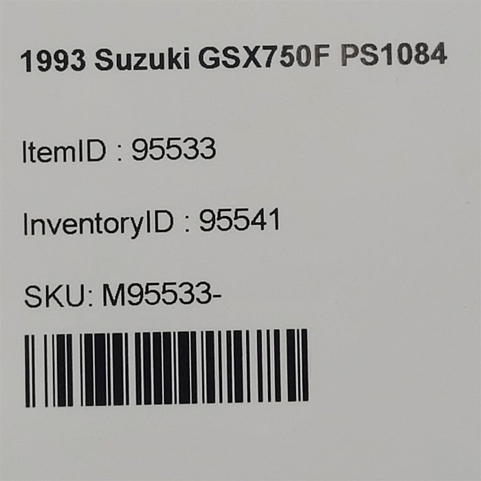 1993 Suzuki GSX750F Katana Passenger Foot Rests Pegs Rear Back PS1084