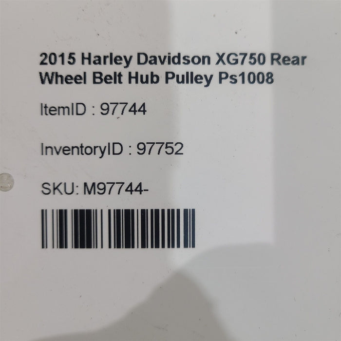 2015 Harley Davidson XG750 Rear Wheel Belt Hub Pulley Ps1008
