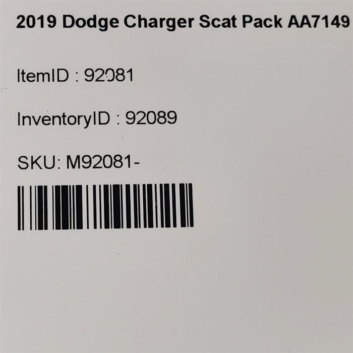 2019 Dodge Charger Scat Pack Keyless Entry Remote Key Fob Aa7149