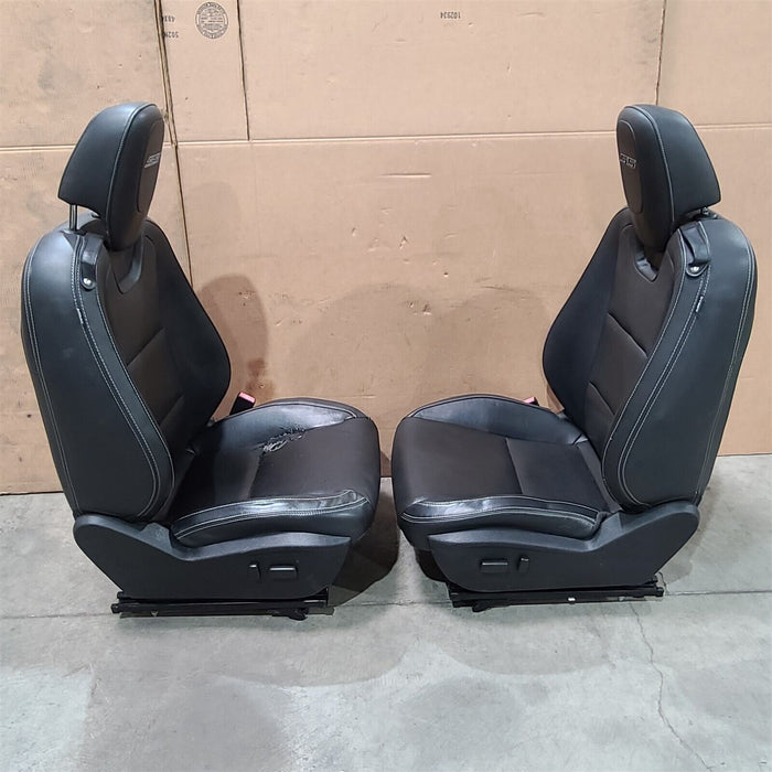 10-15 Camaro Ss Convertible Seats Front & Rear Set Black Leather Power AA7220