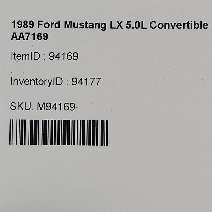 87-89 Mustang Radio Wiring Harness Audio Amplifier Stereo Oem Aa7169