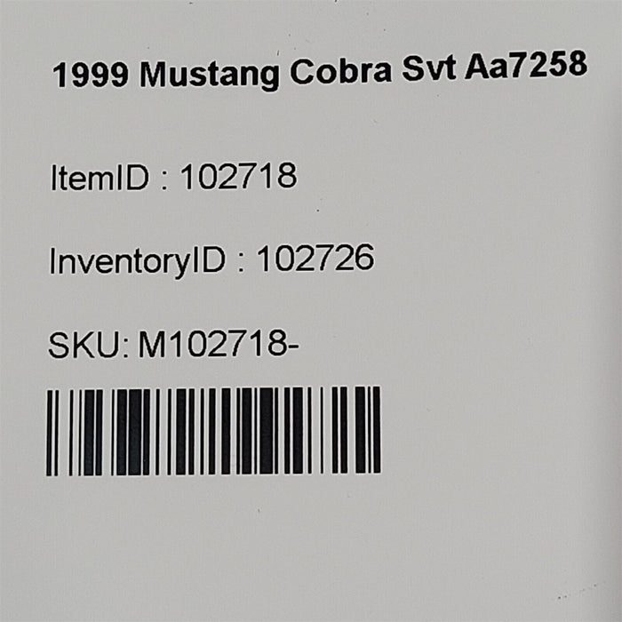 99-00 Mustang Cobra Svt 4.6L Tremec T45 Manual 5 Speed Transmission Aa7258