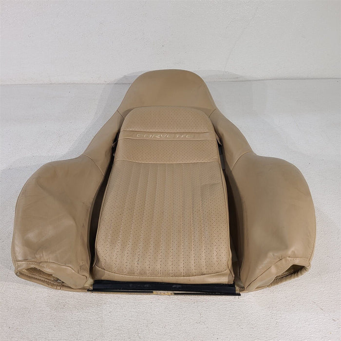 99-00 Corvette C5 Passenger Side RH Upper Seat Cover Skin Light Oak Aa7253