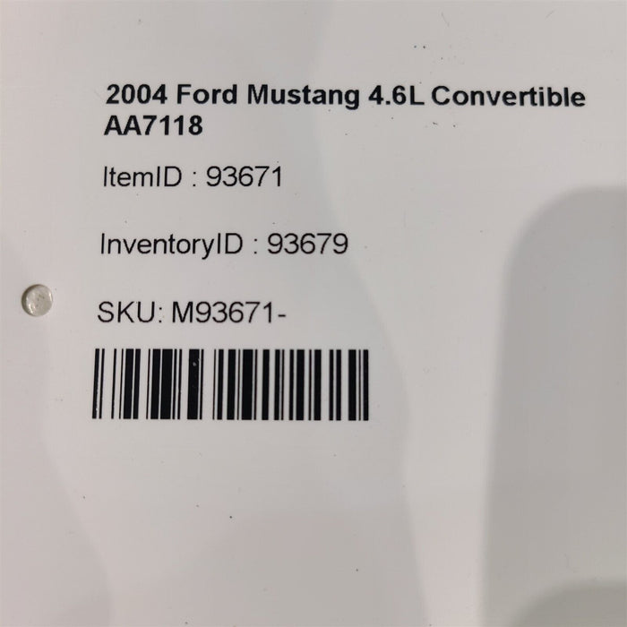 99-04 Mustang Computer Ecm Ecu Mounting Bracket Aa7118