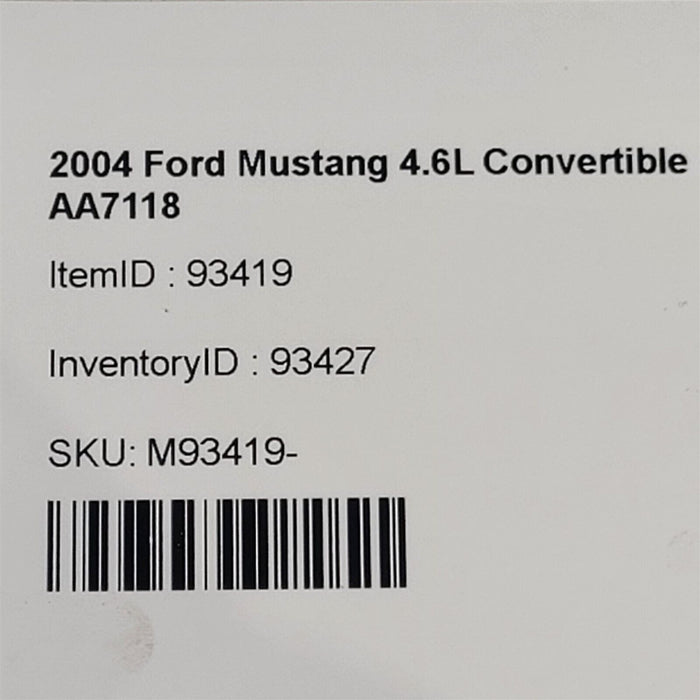 99-04 Ford Mustang Gt Automatic Transmission Shift Shifter Cable Oem Aa7118