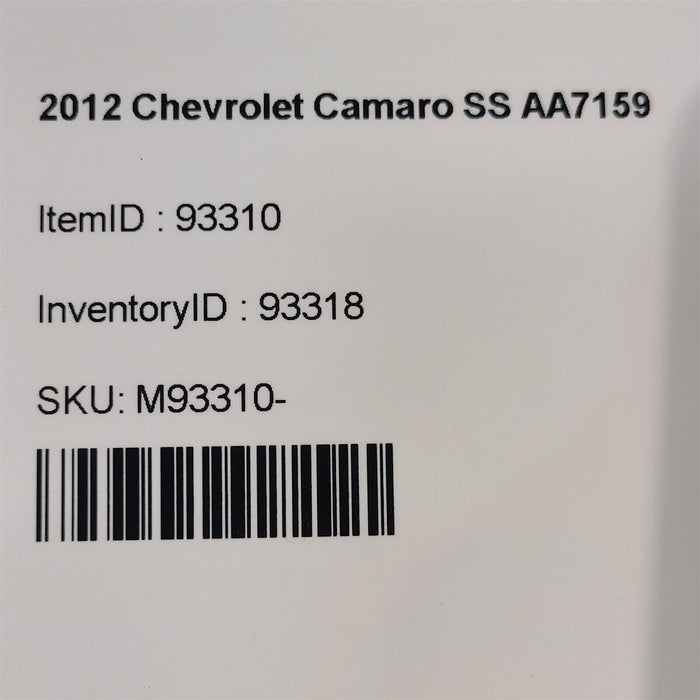 2012 Camaro Ss Coupe Body Control Module Bcm 13584693 Aa7159