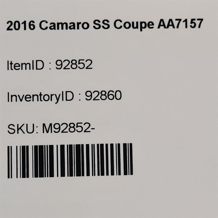 2016 Camaro Ss Climate Control Module 13598157 Aa7157