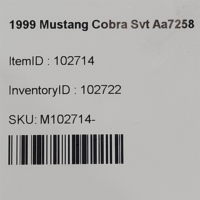 99-04 Mustang Cobra Svt Passenger Fender Rh Aa7258