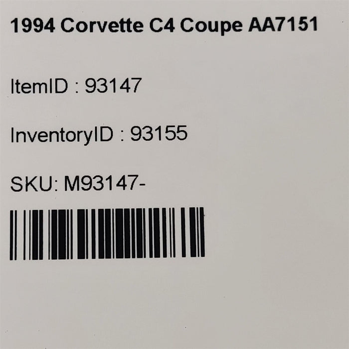 94-96 Corvette C4 Dic Driver Information Center 16168061 Oem Oem Aa7151