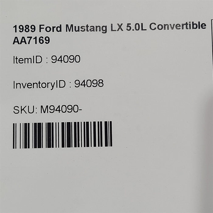 87-93 Mustang Convertible A Pillar Trim Cover Driver Lh Aa7169