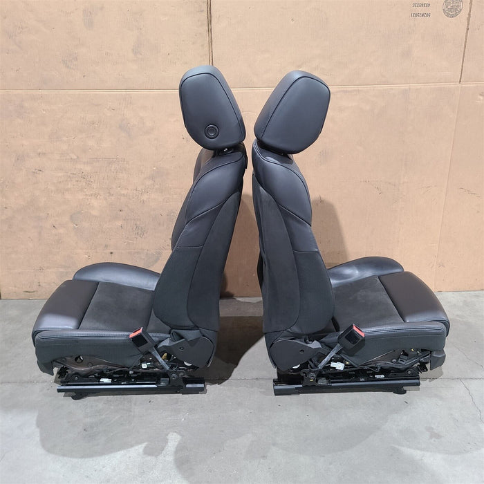 16-19 Cadillac ATS-V Front & Rear Seats Rear Seat Set Black Suede Leather Aa7272