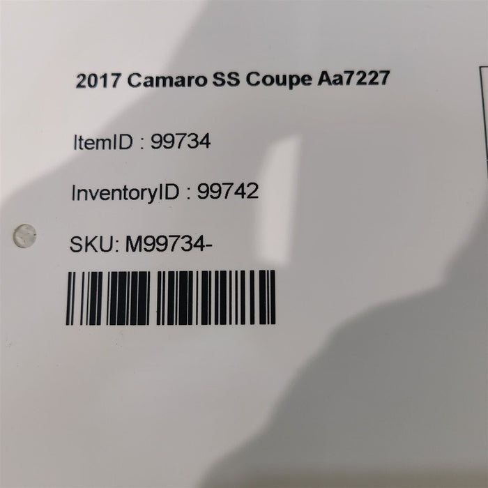 2017 Camaro Ss Park Assist Computer Module Aa7227