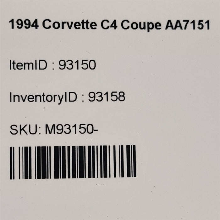 92-96 Corvette C4 Throttle Gas Accelerator Pedal Assembly Aa7151