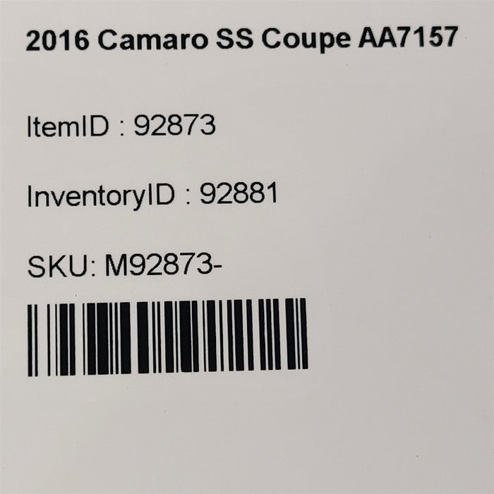 16-18 Camaro Ss Lh Rh Interior Step Kick Panel Trim Aa7157