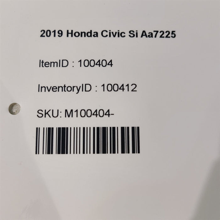 2019 Honda Civic Si Anti Lock Brake Module Abs Pump Aa7225