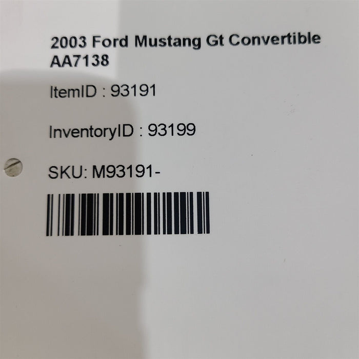 99-04 Mustang 4.6L Sohc Automatic Transmission Driveshaft 99-04 Oem Aa7138