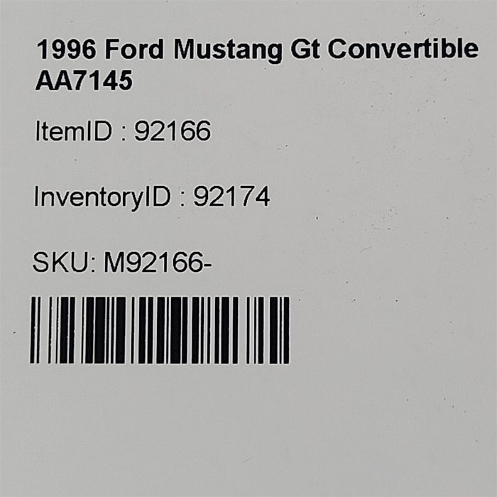 94-04 Mustang Interior Door Handle Release Trim Bezels Cups White Aa7145