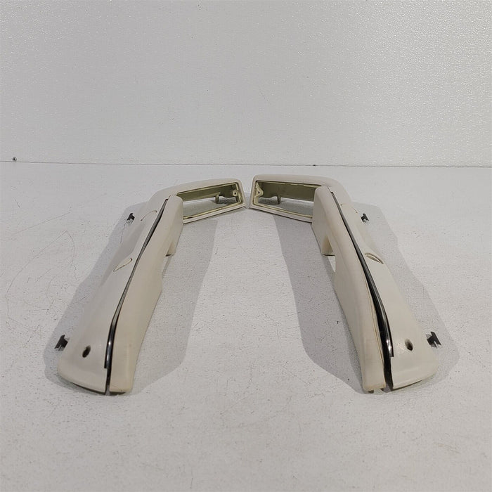 87-93 Mustang Convertible Door Panel Armrests Lh Rh Set White AA7001