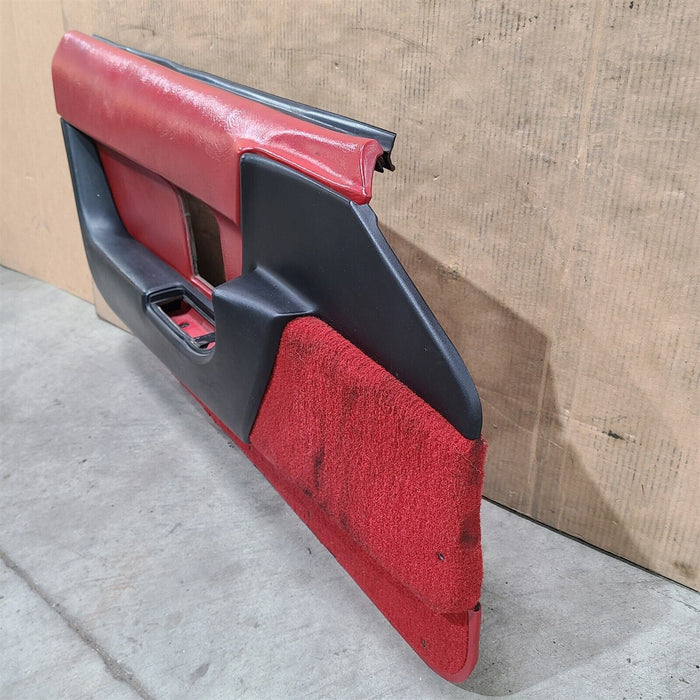 90-91 Corvette C4 Lh Rh Interior Door Trim Panels Red AA7185