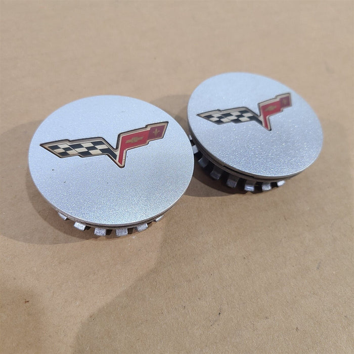 08-13 Corvette Oem Gm 9595010 Center Caps Pair (2) M97423