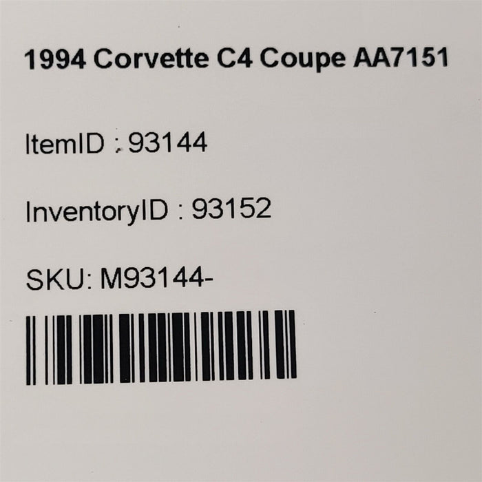 94-96 Corvette C4 Passenger Window Switch Aa7151